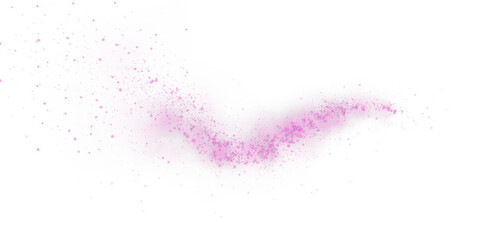 Fantastic pink smoke background. Magic pink smoke with glitter and small particles of twinkling stars. Fog with luminous particles. Pink vapor with stardust. Morning fog over land or water surface PNG