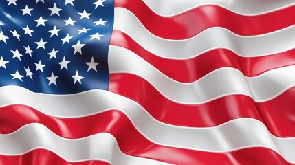 Obraz premium Majestic american flag, a symbol of freedom, liberty, and the united states
