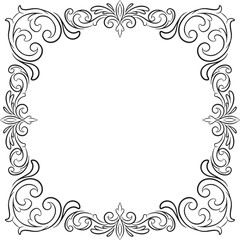 Ornament border vintage wedding floral