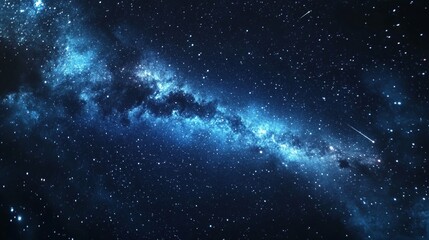 A captivating time lapse of a starry sky with meteors streaking across the cosmos.