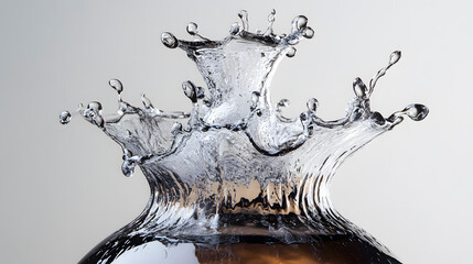 Stunning Water Splash with Dynamic Droplets and Ripples