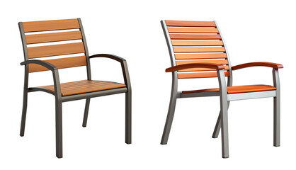 Fototapeta premium Bistro chair with arms isolated on white or transparent background PNG