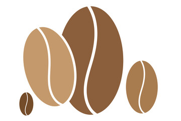 Coffee bean icon. Coffee seed sign set. Caffeine vector symbol isolated on white background. 1176