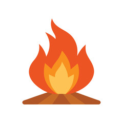 Colorful bonfire vector art illustration