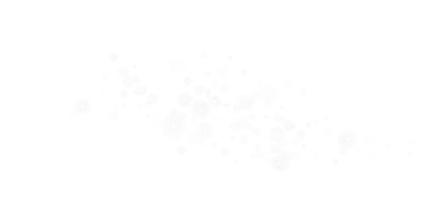 Fantastic white smoke background. Magic white smoke with glitter and small particles of twinkling stars. Fog with luminous particles. White vapor with stardust. Morning fog over land or water. PNG.