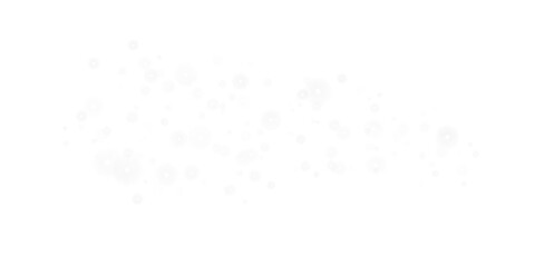 Fantastic white smoke background. Magic white smoke with glitter and small particles of twinkling stars. Fog with luminous particles. White vapor with stardust. Morning fog over land or water. PNG.