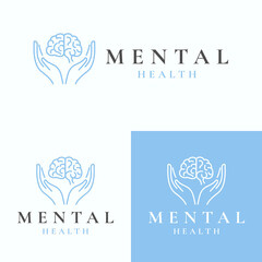 Abstract heart vector illustration design element for Mental health logo, card, or decoration