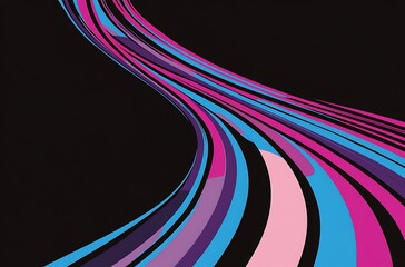 Abstract background with bold lines in shades of purple, blue, and pink