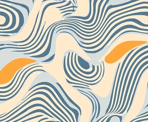 Retro-inspired background with vibrant colors and seamless wavy dynamic patterns.
