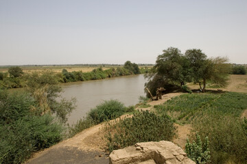 Sudan White Nile on a cloudy spring day