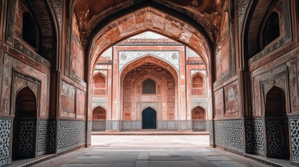 Fototapeta premium Majestic Indo-Islamic Architecture at Historical Monument Complex