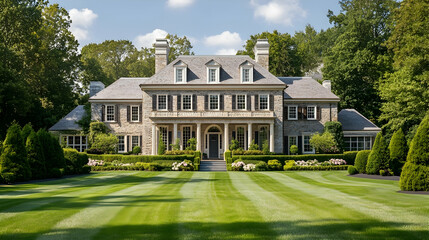 Maryland Colonial Manor with Historic Gardens, Traditional American Estate