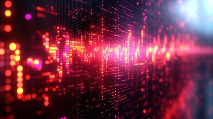 Digital heartbeat pulse, glowing screen, data flow, technology background, medical tech