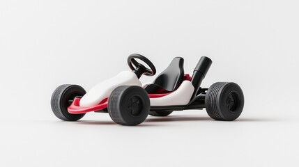Toy Race Car on White Background