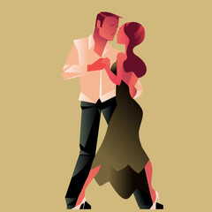 Art Deco wedding illustration