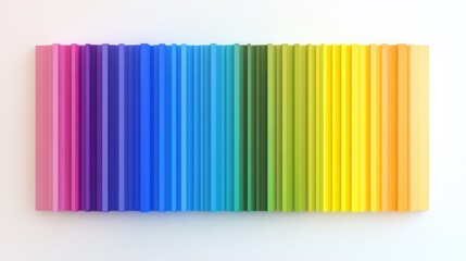 Colorful pencils stacked on a white background, perfect for school or art projects