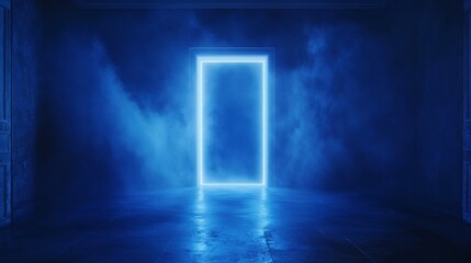 Arcane Knowledge Gateway - Mysterious Glowing Blue Portal to Another Dimension for Fantasy and Science Fiction Projects, for sci-fi, and game environments