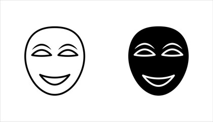 set of mask icons, on a white background.