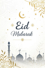 Elegant Eid Mubarak Celebration Background Design