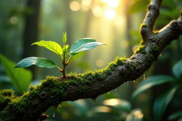 Nature's Renewal: Life on a Branch