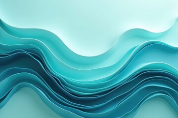 Fototapeta premium Ocean Serenity: Flowing Waves of Tranquility