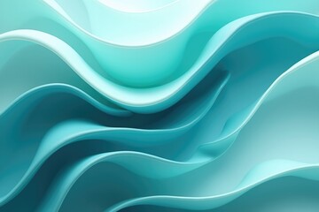 Fototapeta premium Ocean Serenity: Flowing Waves of Tranquility