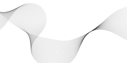 White and gray digital future technology concept wave and curve line background.

