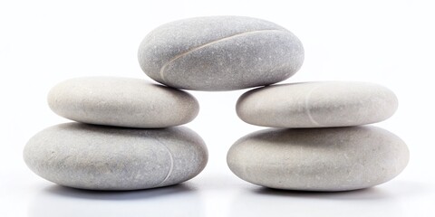 Fototapeta premium Balanced Stones: Minimalist Nature Still Life Photography - Tranquility & Harmony