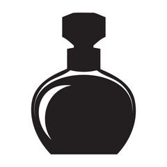 Obraz premium Luxury glamour perfume bottle silhouette vector illustration