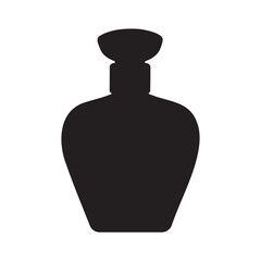 Fragrance perfume bottle silhouette vector illustration