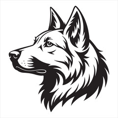 dog head vector acon