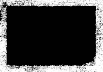 black grunge frame clipping mask torn edges grunge effect for photography illustrations 