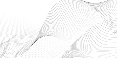 Gray and white wave background with flowing particles. Digital future technology concept. Vector illustration
