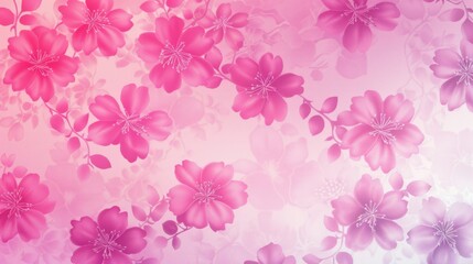 Pink Blossom Dream: A Delicate Floral Wallpaper