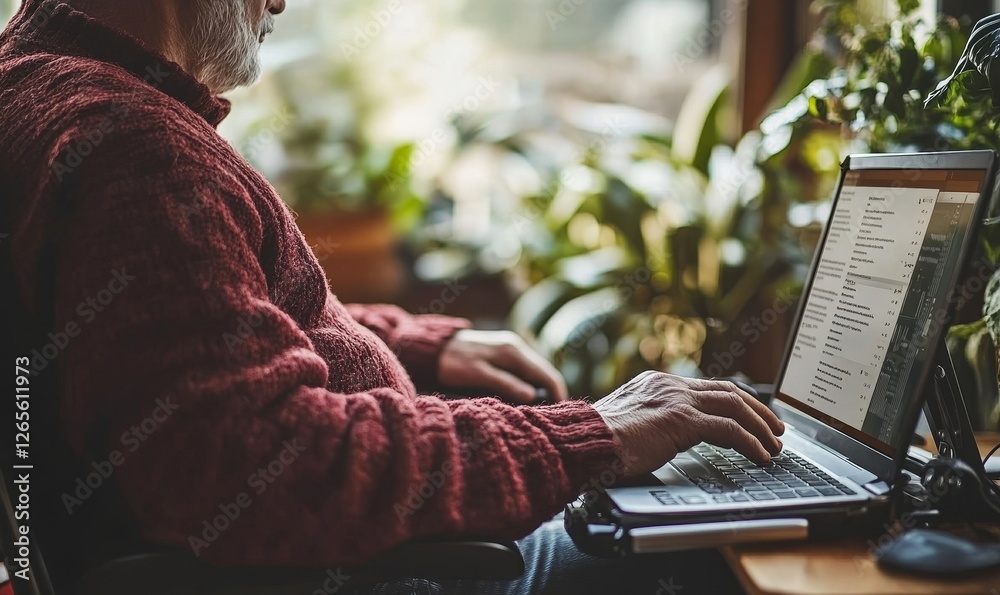 Wall mural email accessibility: an inclusive image showing a person using assistive technology to read and resp
