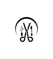 Surgical Instruments, Medical Scissors, Clinic Logo Design, Healthcare Icon