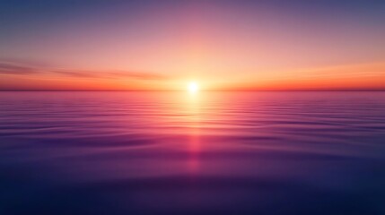 Obraz premium Serene Sunset Over Calm Ocean Waters