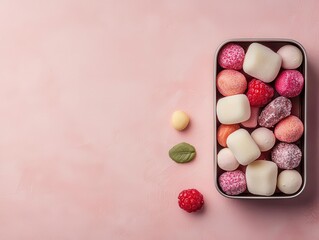 Vintageinspired floral tin with assorted fruitflavored spring sweets