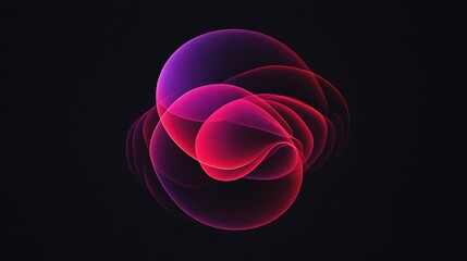 Minimalist Abstract shapes on a black background