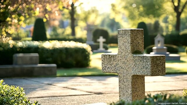 A poignant gravestone inviting reflection in a serene cemetery