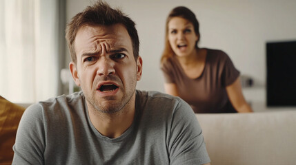 Obraz premium Quarrel in the family.
