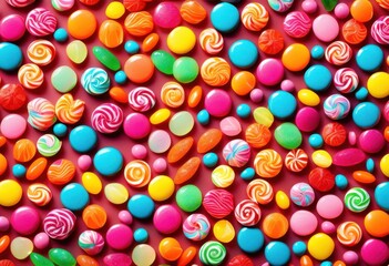vibrant colorful candies artfully arranged bright backgrounds creating playful inviting atmosphere, rainbow, lgbtq, lgbt, pride, love, equality, candy
