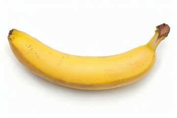 Single banana on solid white background. Neural network AI generated