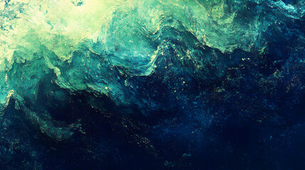 Fototapeta premium An abstract cosmic scene with vibrant orange and blue details.