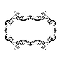 decorative frame with floral ornament