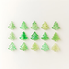 Obraz premium christmas tree on white background
