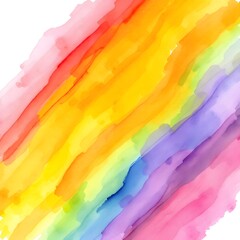 Bright Vibrant Watercolor Rainbow With Bold Colors on Artistic Background
