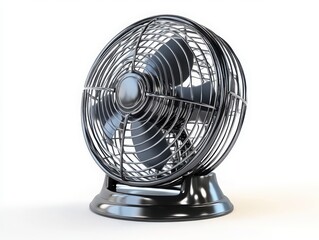 Naklejka premium Desk fan isolated on white background