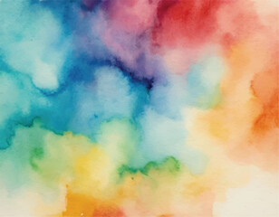 Watercolor hand painting colorfull abstract background
