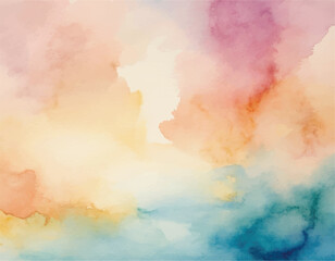 Watercolor hand painting colorfull abstract background